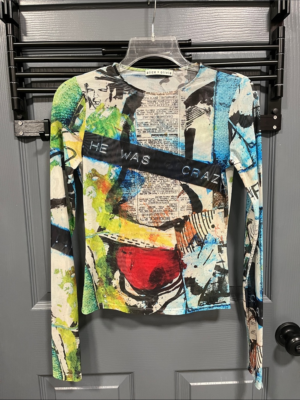 Alice + Olivia Basquiat Delaina top